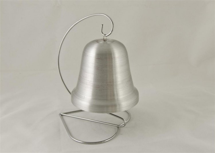 Big Bell, Silver. 4". - Click Image to Close