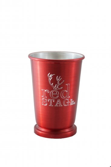 Mint Julep Cup, Red. 12 oz - Click Image to Close