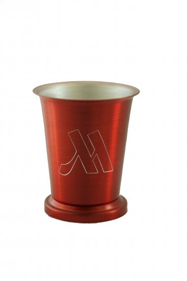 Mint Julep Cup, Red. 8 oz. - Click Image to Close